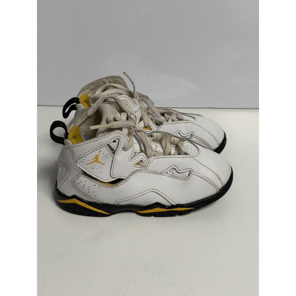 Nike Air Jordan True Flight Boys Size 10C White Yellow Athletic  Sneakers C-5